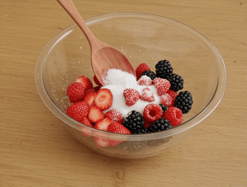 Healthy smoothie bowl topped with The Stunning Berry and granola