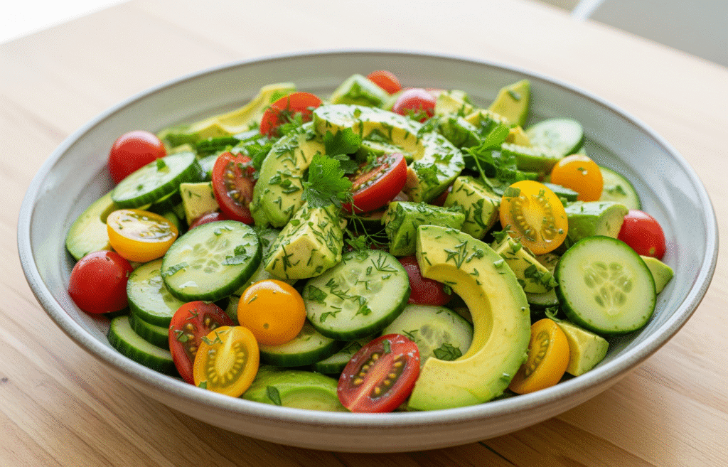 đ„ 30-Minute Cucumber Tomato Avocado Salad!