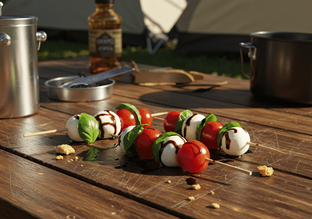 Caprese Skewers with Balsamic Glaze