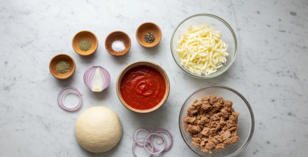 Homemade Pizza ingradiants