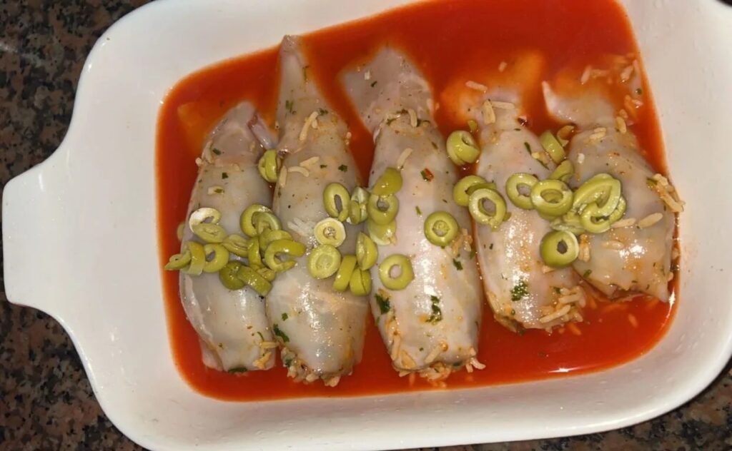 Crispy Stuffed Calamari step by step