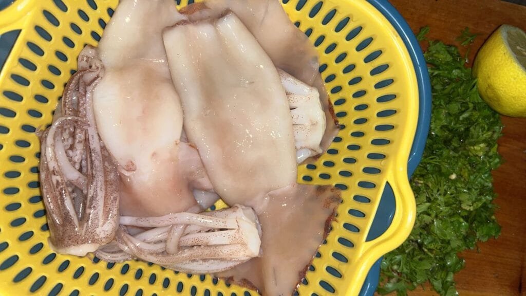 Crispy Stuffed Calamari ingrediants